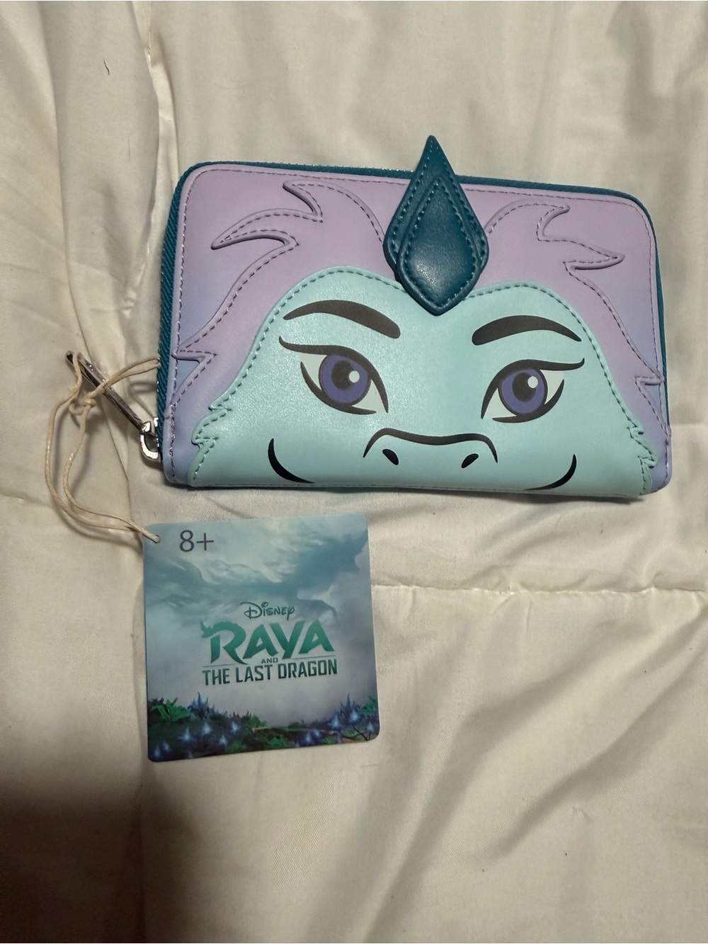 Loungefly hard tag Disney Raya and the Last Dragon Sisu zip-around wallet